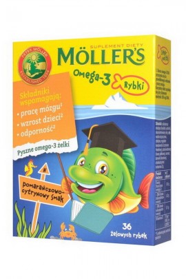 MOLLER'S Omega-3 Rybki - апельсин-лимон - 36 шт МСК