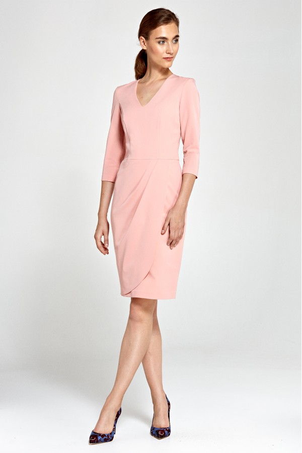 Robe est. Платье Nife. Розовое классическое платье для женщины. Розовый цвет классическое платье. Классический розовый цвет.