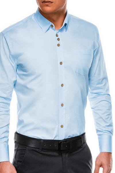Рубашка OMBRE K302-blekitna