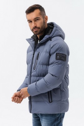 Куртка OMBRE C502-szaroniebieska