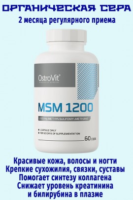 OstroVit MSM 1200 mg 60 caps - МСМ - СЕРА