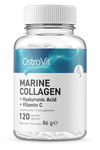 OstroVit Marine Collagen+Hyaluronic Acid+Vit C 120 caps - КОЛЛАГЕН-ГИАЛУРОН-ВИТАМИН С МСК